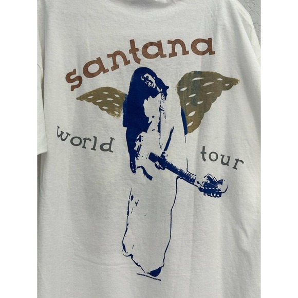 Carlos Santana Vintage 1994 World Tour Concert Graphic 100% Cotton Shirt XL - Picture 8 of 16